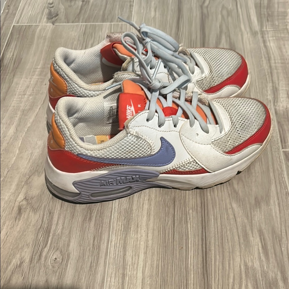 Nike Red and Orange Athletic Shoes with Dynamic Design